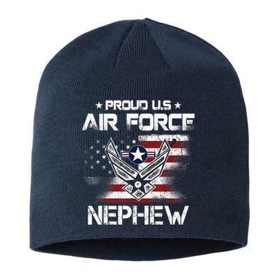 US Air Force Proud Nephew -Proud Air Force Nephew Father Day Sustainable Beanie