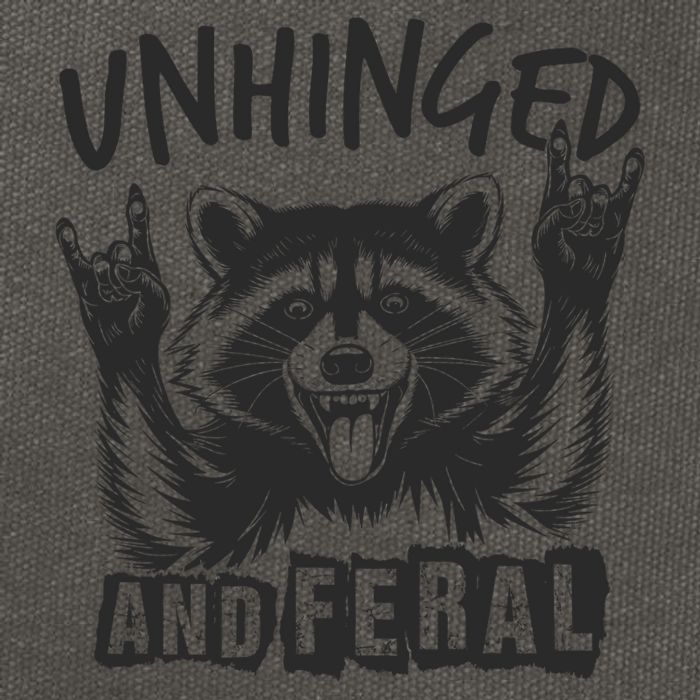 Unhinged and Feral Funny Raccoon Men Girl Toddler Boy Humor  Cotton Canvas Backpack