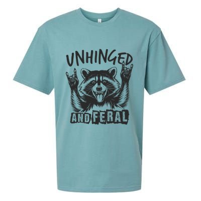 Unhinged and Feral Funny Raccoon Men Girl Toddler Boy Humor  Sueded Cloud Jersey T-Shirt