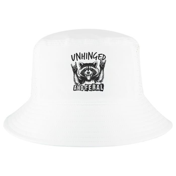 Unhinged and Feral Funny Raccoon Men Girl Toddler Boy Humor  Cool Comfort Performance Bucket Hat