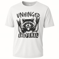 Unhinged and Feral Funny Raccoon Men Girl Toddler Boy Humor  Cooling Performance Crew T-Shirt