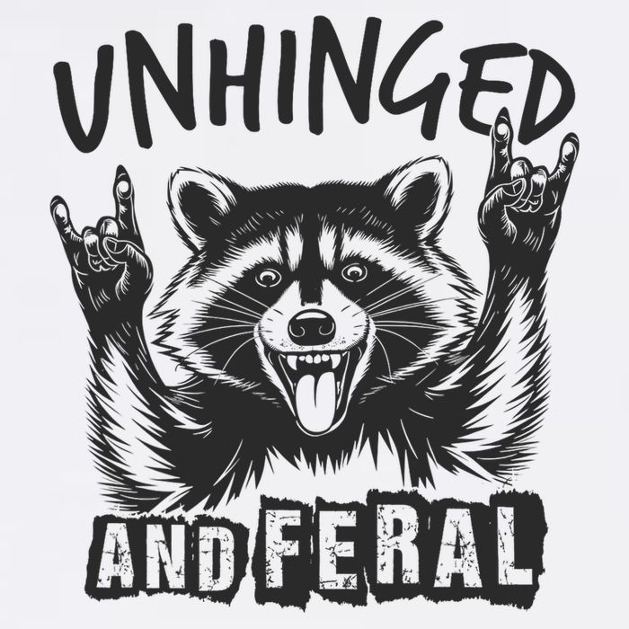 Unhinged and Feral Funny Raccoon Men Girl Toddler Boy Humor  Cooling Performance Crew T-Shirt