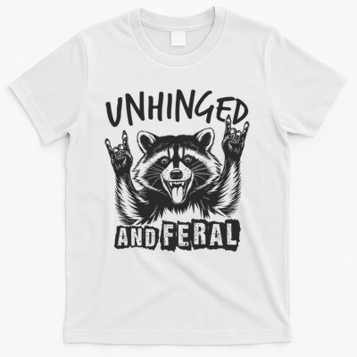 Unhinged and Feral Funny Raccoon Men Girl Toddler Boy Humor  T-Shirt