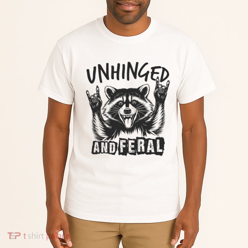 Unhinged and Feral Funny Raccoon Men Girl Toddler Boy Humor  Tall T-Shirt