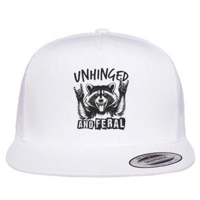 Unhinged and Feral Funny Raccoon Men Girl Toddler Boy Humor  Flatbill Hat