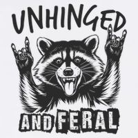 Unhinged and Feral Funny Raccoon Men Girl Toddler Boy Humor  Wool Snapback Cap
