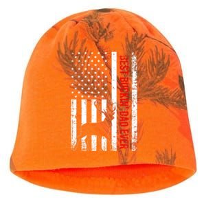 Usa American Flag Whitegreat Gifttailed Deer Best Buckin Dad Ever Gift Kati - Camo Knit Beanie