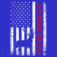 Usa American Flag Whitegreat Gifttailed Deer Best Buckin Dad Ever Gift Kids T-Shirt