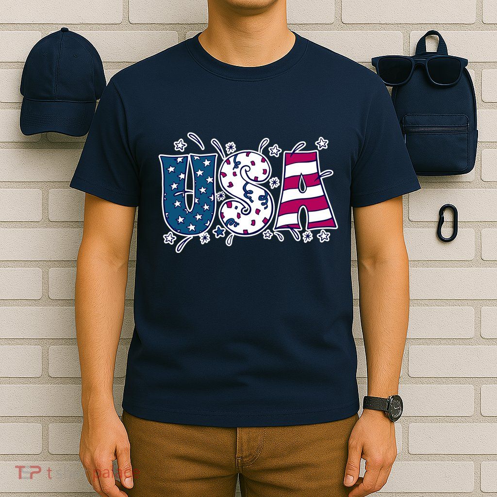 USA American Flag Celebration T-Shirt
