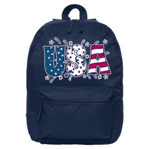 USA American Flag Celebration 16 in Basic Backpack