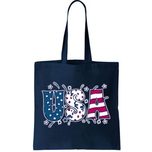 USA American Flag Celebration Tote Bag