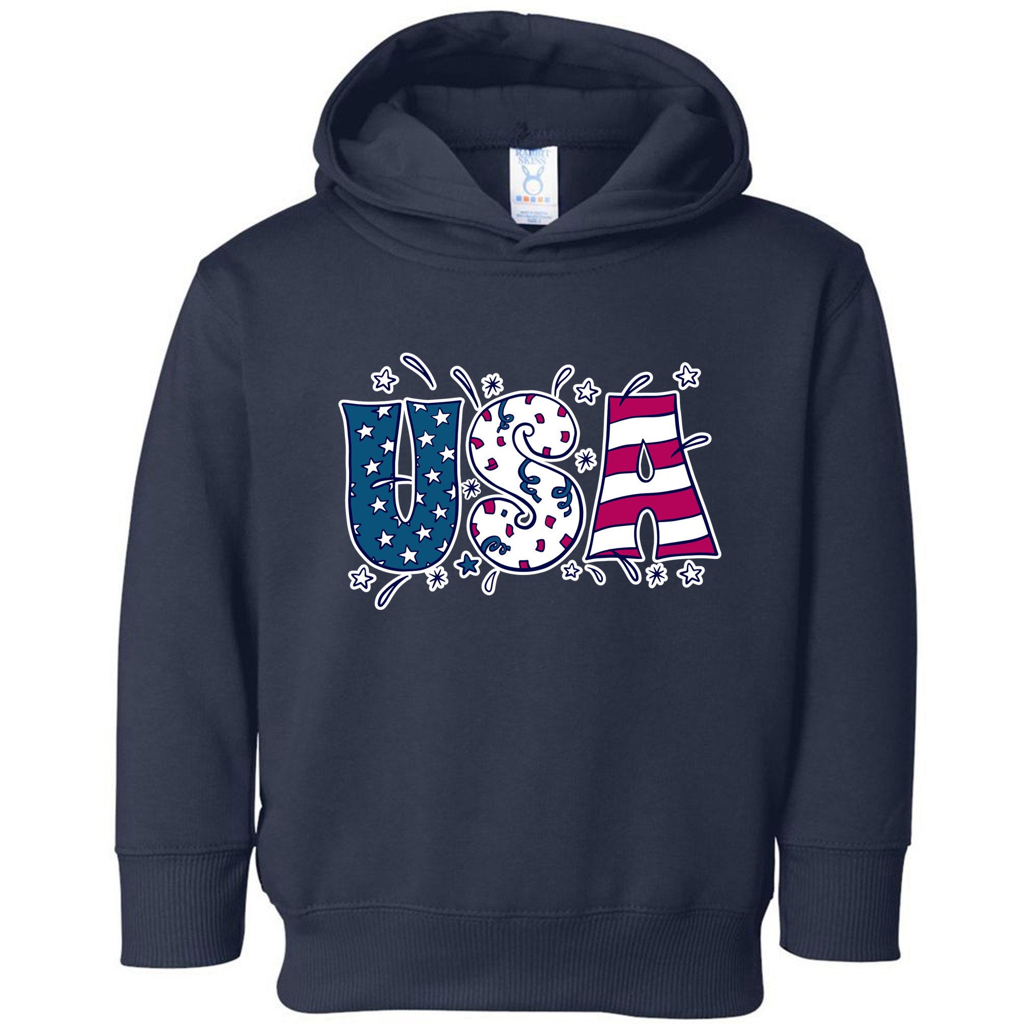 USA American Flag Celebration Toddler Hoodie