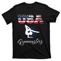 USA American Flag Gymnastics Tee Gymnast 4th Of July T-Shirt