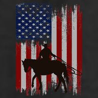 Usa American Flag Cowboy Rodeo Roping Horse Riding 11oz C Handle Ceramic Mug