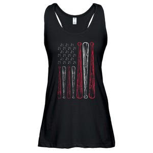 USA American Flag Baseball Red White Blue 4th of July Ladies Essential Flowy Tank