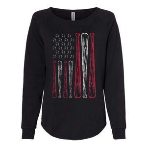 USA American Flag Baseball Red White Blue 4th of July Womens California Wash Sweatshirt