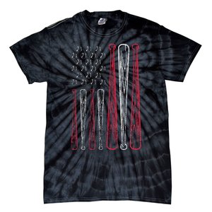 USA American Flag Baseball Red White Blue 4th of July Tie-Dye T-Shirt