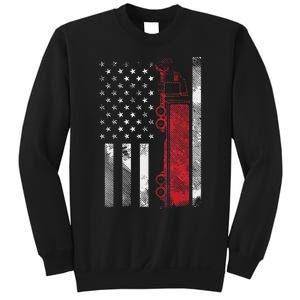 US American Flag Semi Truck Driver 18 Wheeler Trucker Gift Sweatshirt