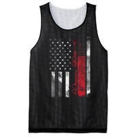 US American Flag Semi Truck Driver 18 Wheeler Trucker Gift Mesh Reversible Basketball Jersey Tank