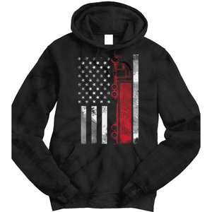 US American Flag Semi Truck Driver 18 Wheeler Trucker Gift Tie Dye Hoodie