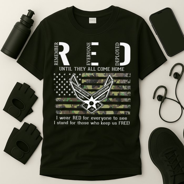US Air Force Support RED Friday Remember Everyone Deployed T-Shirt