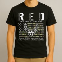 US Air Force Support RED Friday Remember Everyone Deployed T-Shirt
