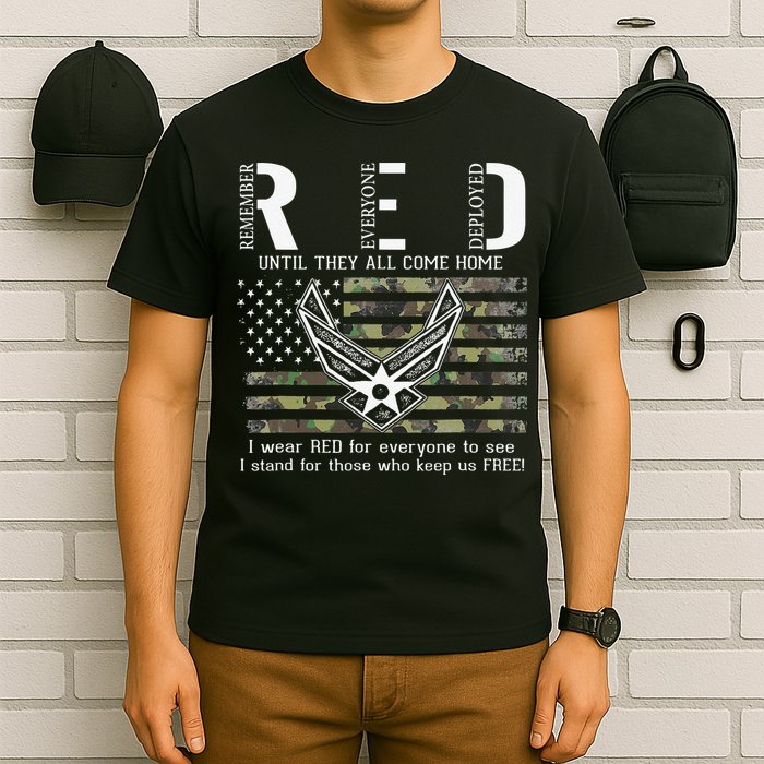 US Air Force Support RED Friday Remember Everyone Deployed T-Shirt