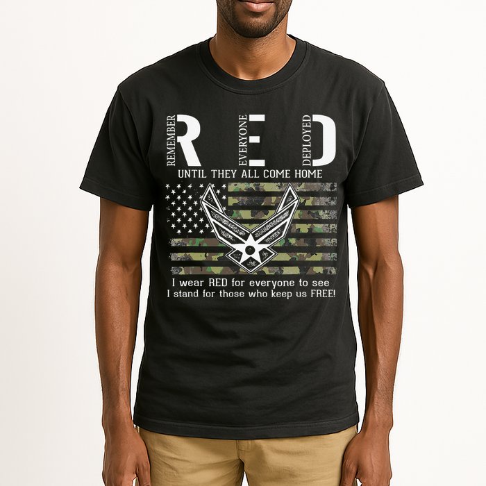 US Air Force Support RED Friday Remember Everyone Deployed Tall T-Shirt