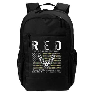 US Air Force Support RED Friday Remember Everyone Deployed Daily Commute Backpack
