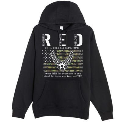 US Air Force Support RED Friday Remember Everyone Deployed Premium Pullover Hoodie
