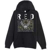 US Air Force Support RED Friday Remember Everyone Deployed Premium Pullover Hoodie
