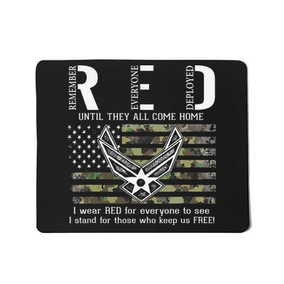 US Air Force Support RED Friday Remember Everyone Deployed Mousepad