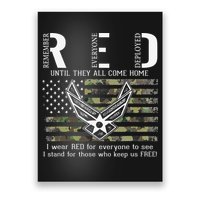 US Air Force Support RED Friday Remember Everyone Deployed Poster
