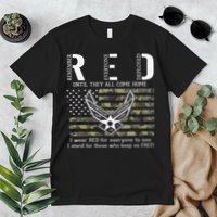 US Air Force Support RED Friday Remember Everyone Deployed Premium T-Shirt