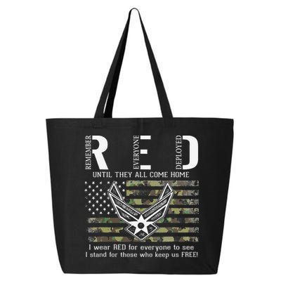 US Air Force Support RED Friday Remember Everyone Deployed 25L Jumbo Tote