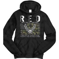US Air Force Support RED Friday Remember Everyone Deployed Tie Dye Hoodie