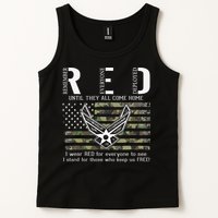 US Air Force Support RED Friday Remember Everyone Deployed Tank Top