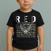 US Air Force Support RED Friday Remember Everyone Deployed Toddler T-Shirt