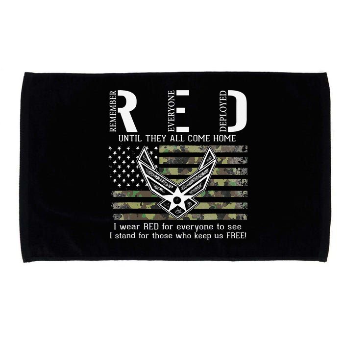 US Air Force Support RED Friday Remember Everyone Deployed Microfiber Hand Towel