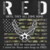 US Air Force Support RED Friday Remember Everyone Deployed Microfiber Hand Towel