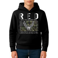 US Air Force Support RED Friday Remember Everyone Deployed Kids Hoodie