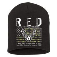 US Air Force Support RED Friday Remember Everyone Deployed Short Acrylic Beanie