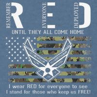 US Air Force Support RED Friday Remember Everyone Deployed Garment-Dyed Sweatshirt