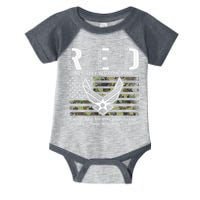 US Air Force Support RED Friday Remember Everyone Deployed Infant Baby Jersey Bodysuit