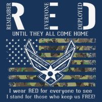 US Air Force Support RED Friday Remember Everyone Deployed Infant Baby Jersey Bodysuit