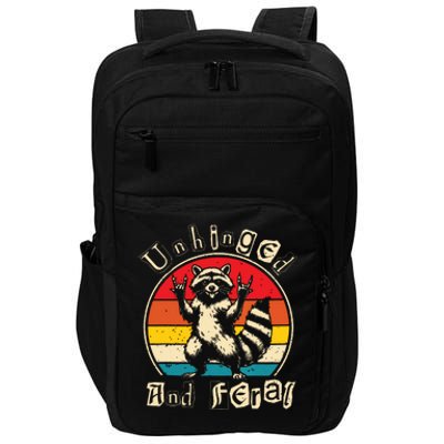 Unhinged And Feral Raccoon Cute Feral Girl Racoon Lover Impact Tech Backpack