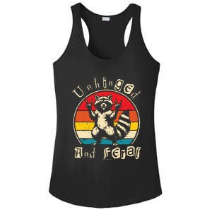 Unhinged And Feral Raccoon Cute Feral Girl Racoon Lover Ladies PosiCharge Competitor Racerback Tank