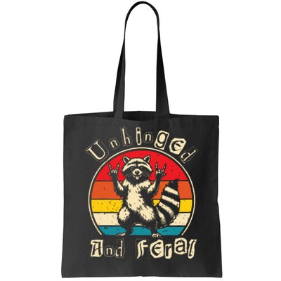 Unhinged And Feral Raccoon Cute Feral Girl Racoon Lover Tote Bag