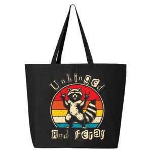 Unhinged And Feral Raccoon Cute Feral Girl Racoon Lover 25L Jumbo Tote