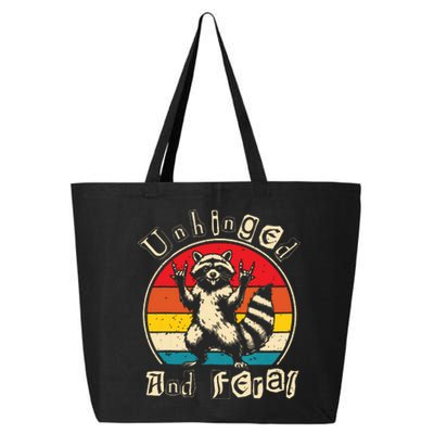 Unhinged And Feral Raccoon Cute Feral Girl Racoon Lover 25L Jumbo Tote